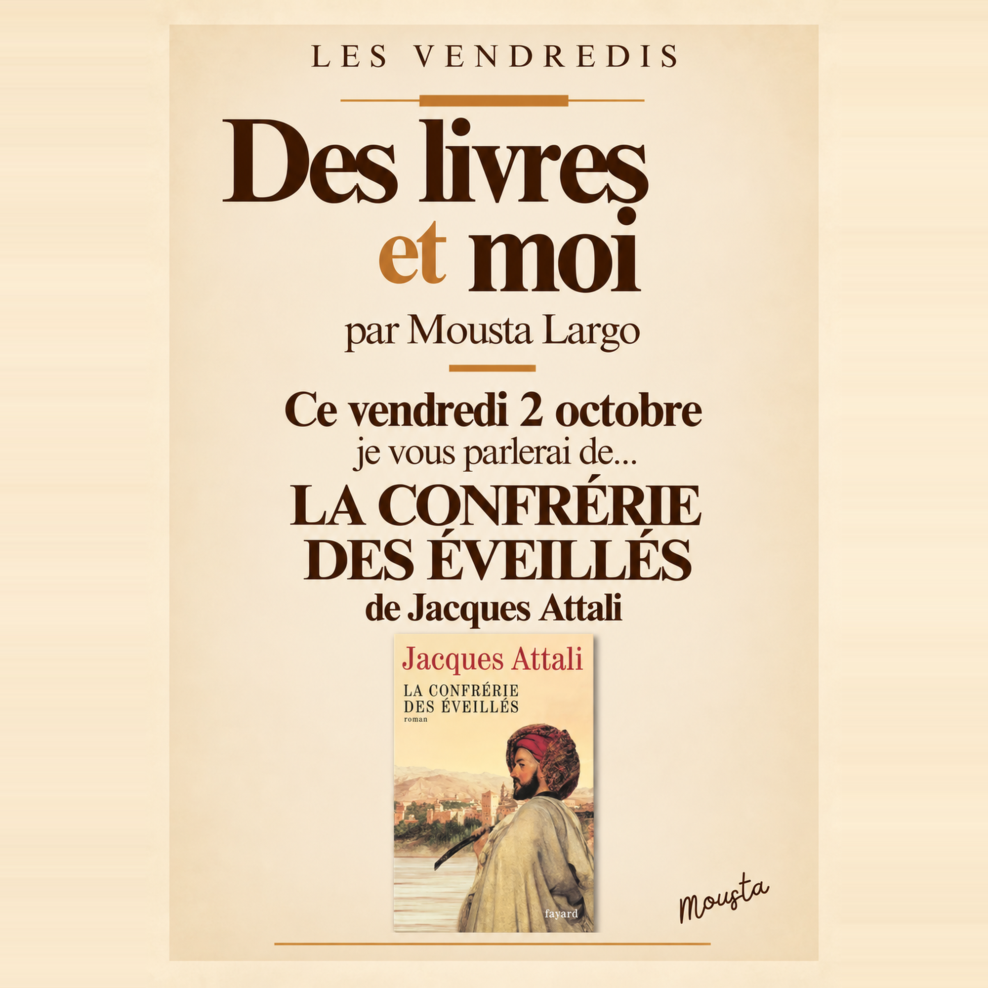 Les vendredis, des livres et moi, numéro 3. La Confrérie des Éveillés, Jacques Attali.