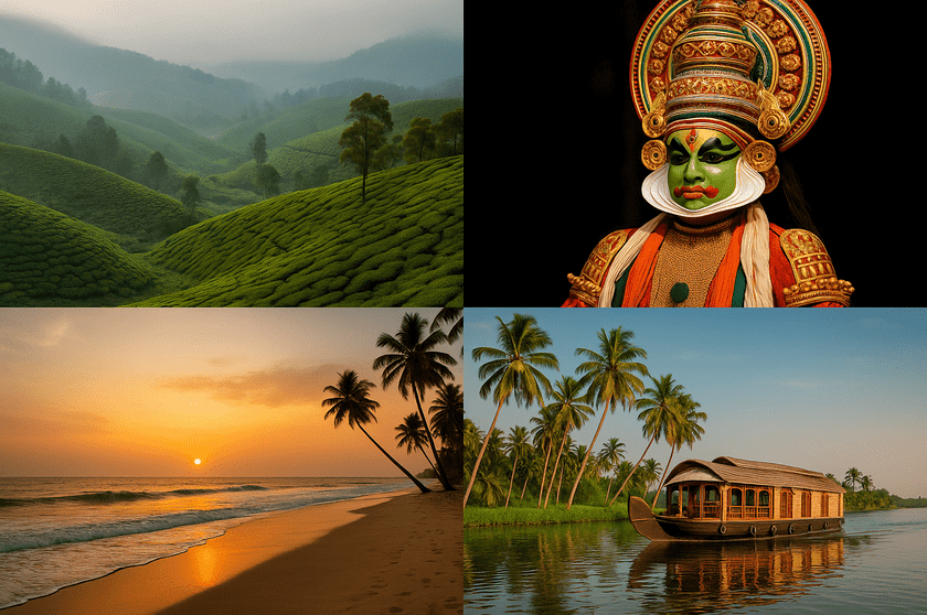 10-Day Enchanting Kerala Tour – Backwaters, Hills & Beaches