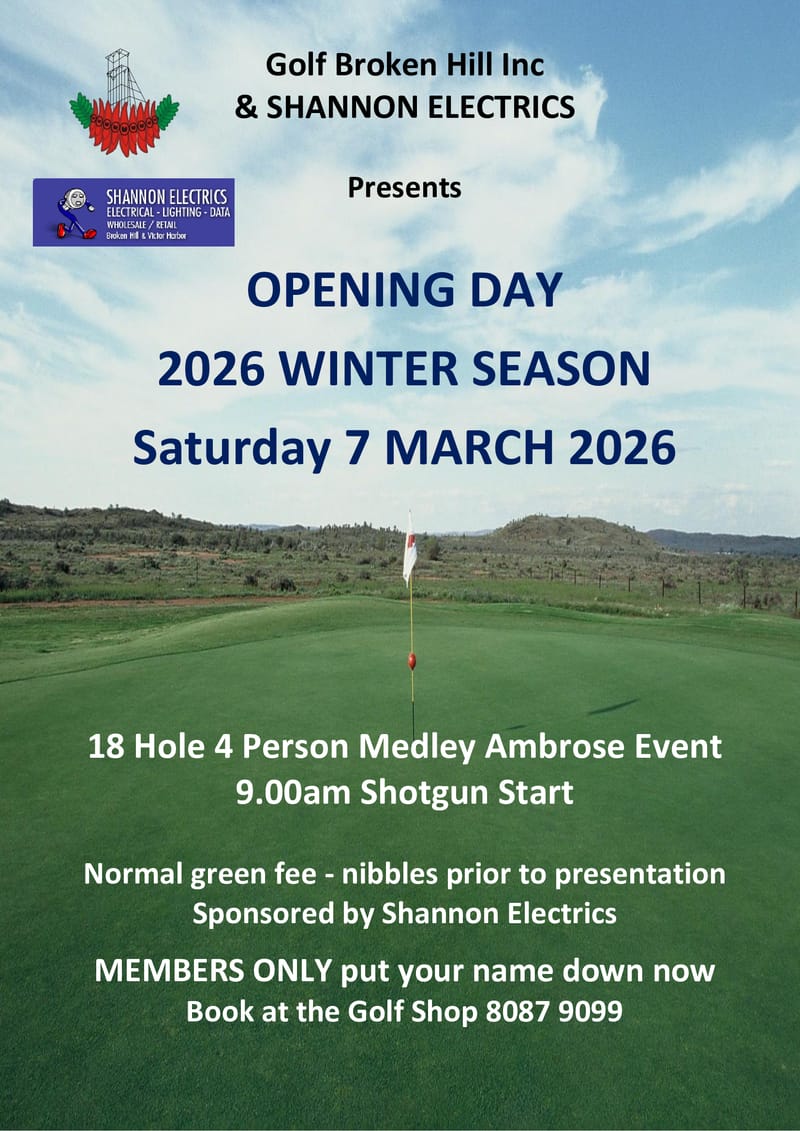 Opening Day Winter Golf Season 2026