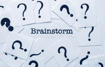 Brainstorm concept. Close up of Brainstorm concept royalty free stock photo