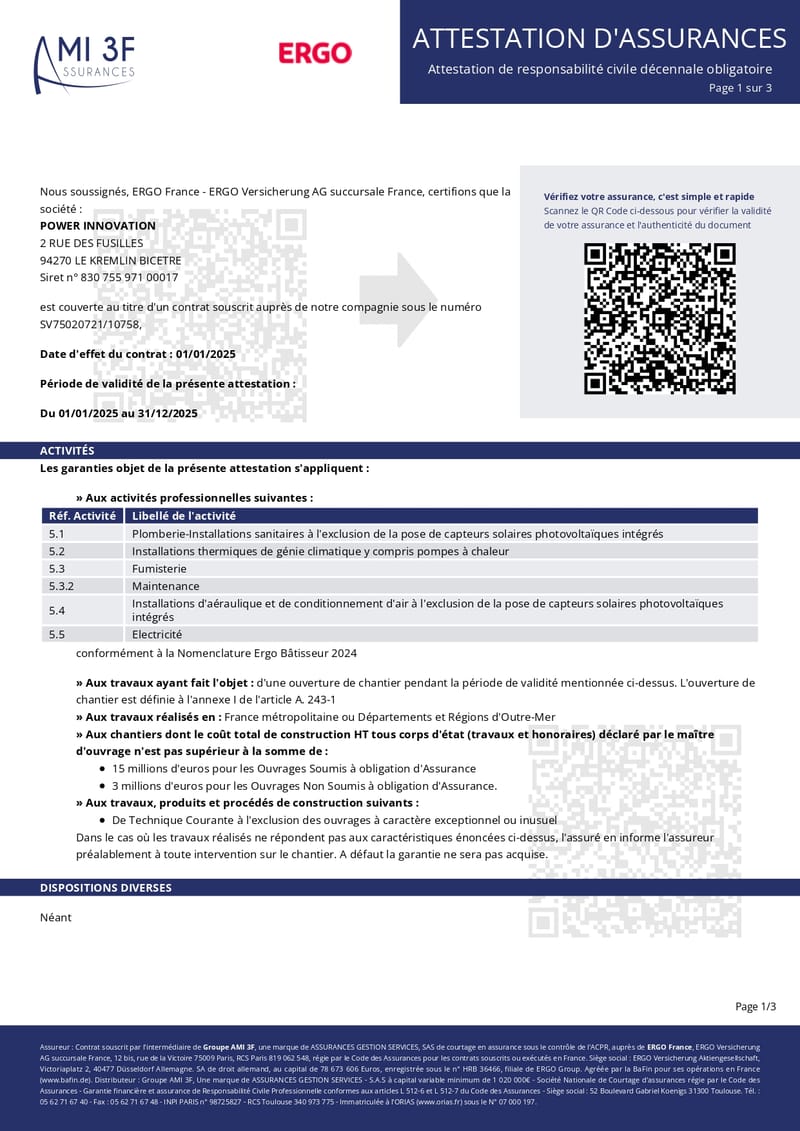 Assurance garantie décennale
