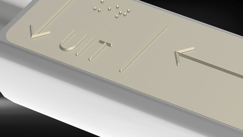 Informatieborden met Braille.