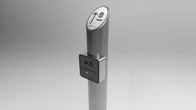 Informatieborden met Braille.