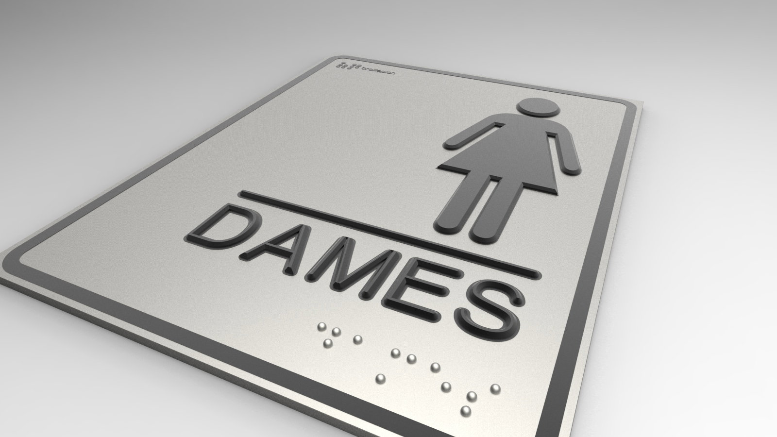 Information signs with Braille.