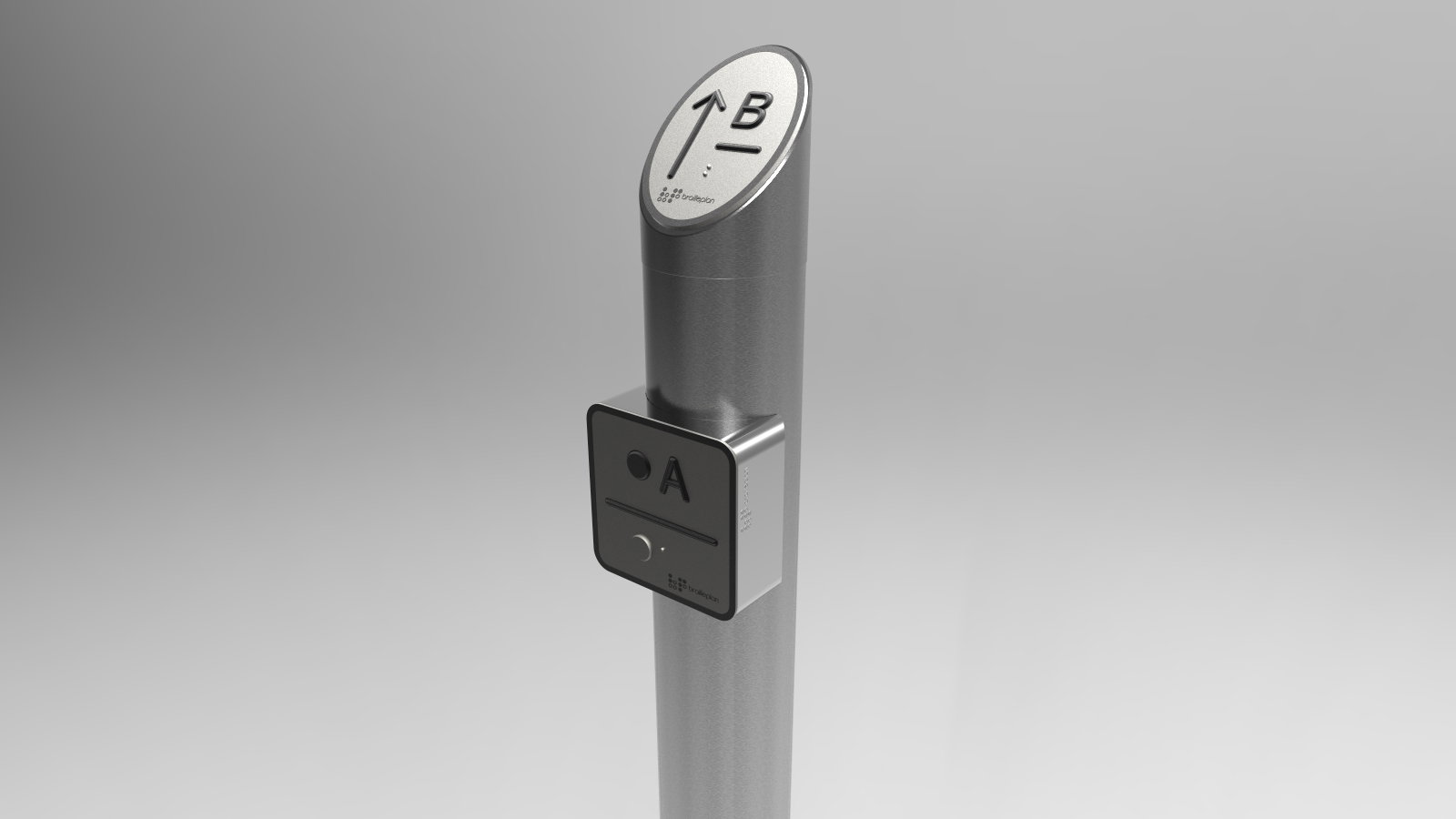 Information signs with Braille.