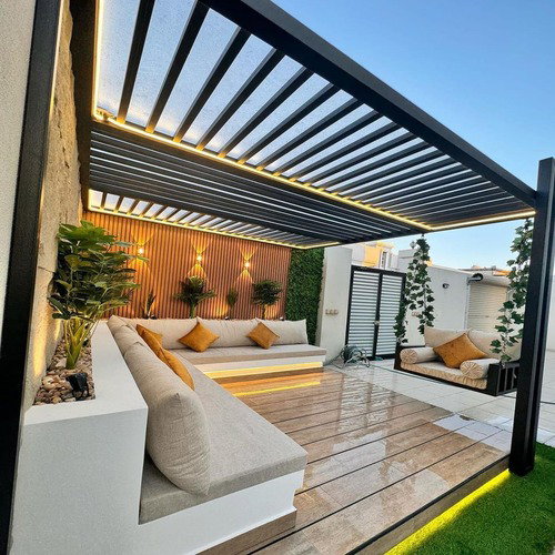 مظلات جلسات خارجية المدينة المنورة | تصميم وتركيب حسب المساحة