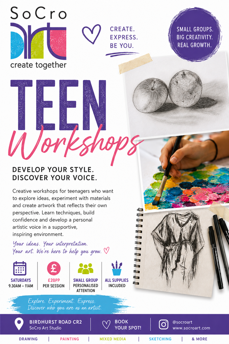 SoCro Art - Teens Art Workshops
