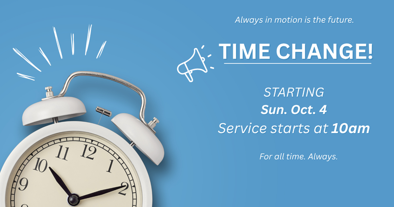 Service time change in October