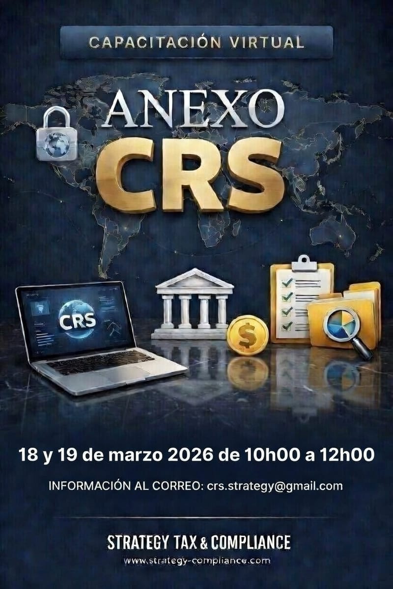 Capacitación virtual sobre Cumplimiento Anexo CRS 2025 - 2026