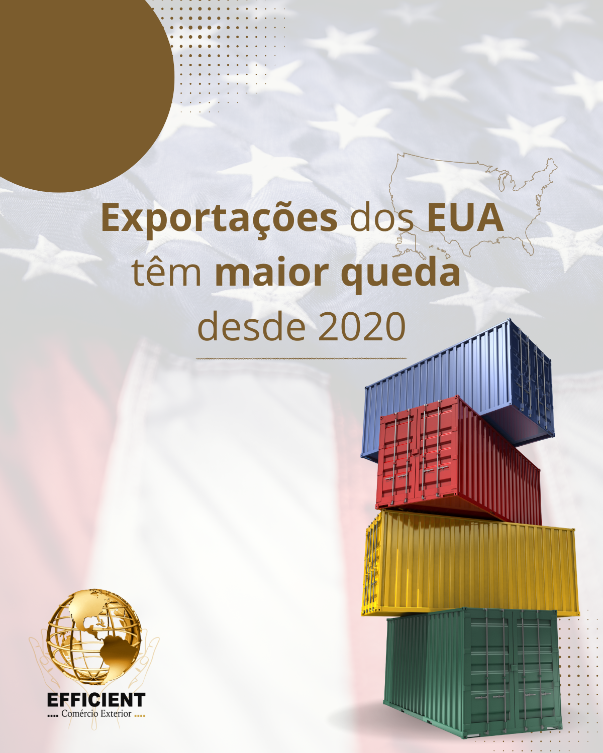Exportações dos EUA têm maior queda desde 2020