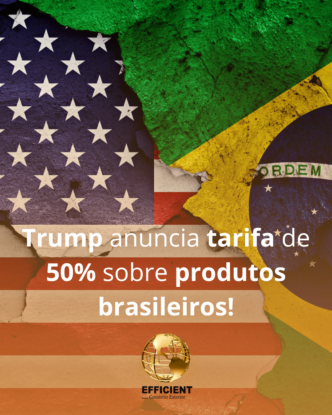 Trump anuncia tarifa de 50% sobre produtos brasileiros!