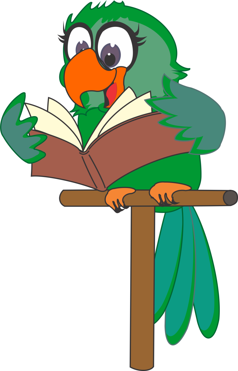 Reading parrot for mother