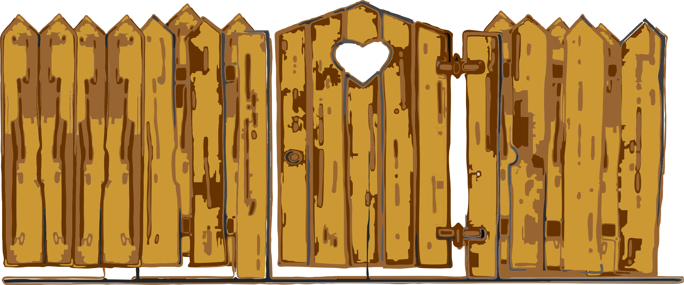 nails into the fence