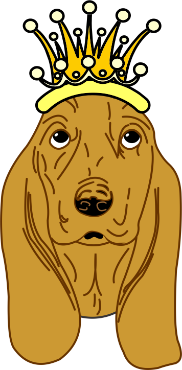 Dog with crown