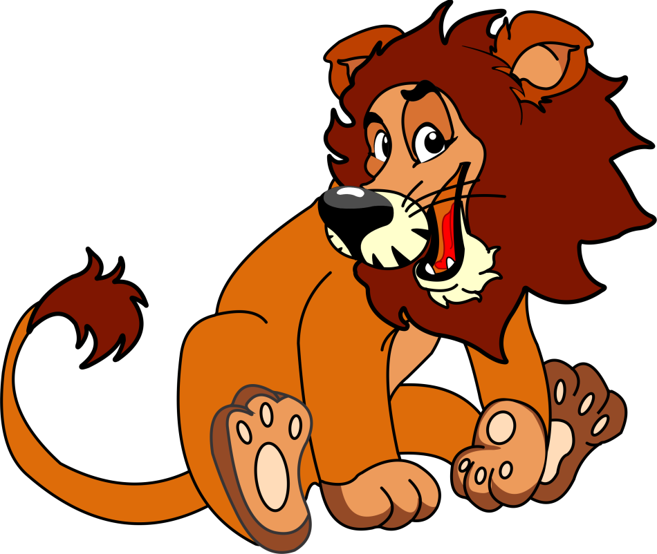 Lion overcoming fear in the wild