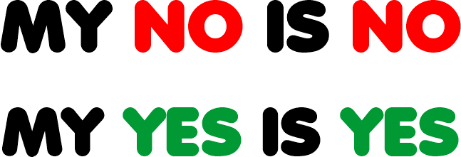 Child confidently saying no