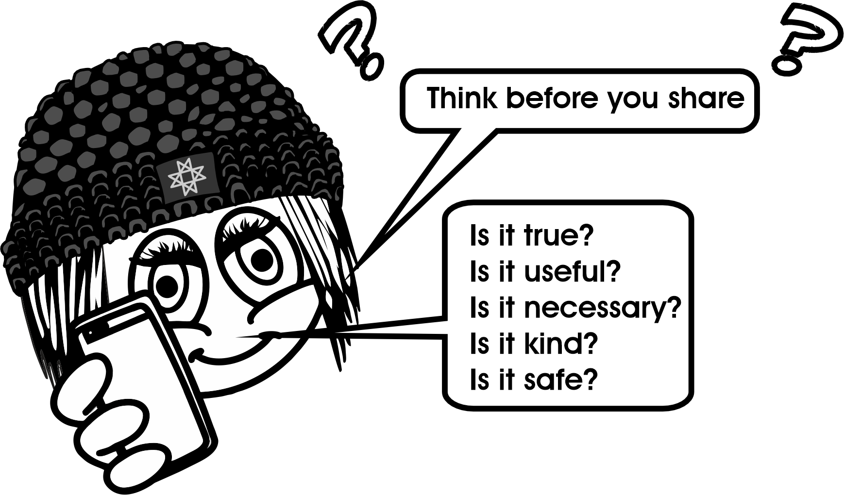 Think before you share! Warning!