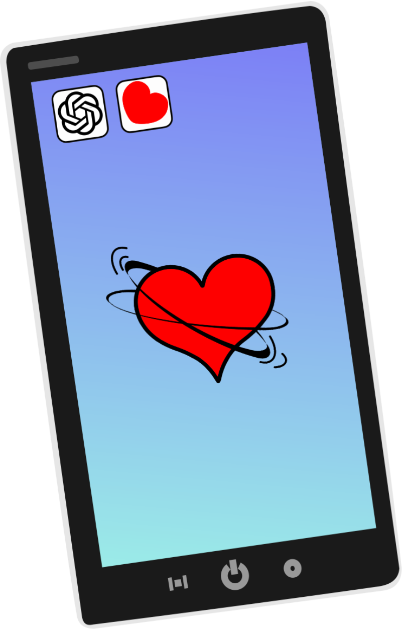 Phone with heart app