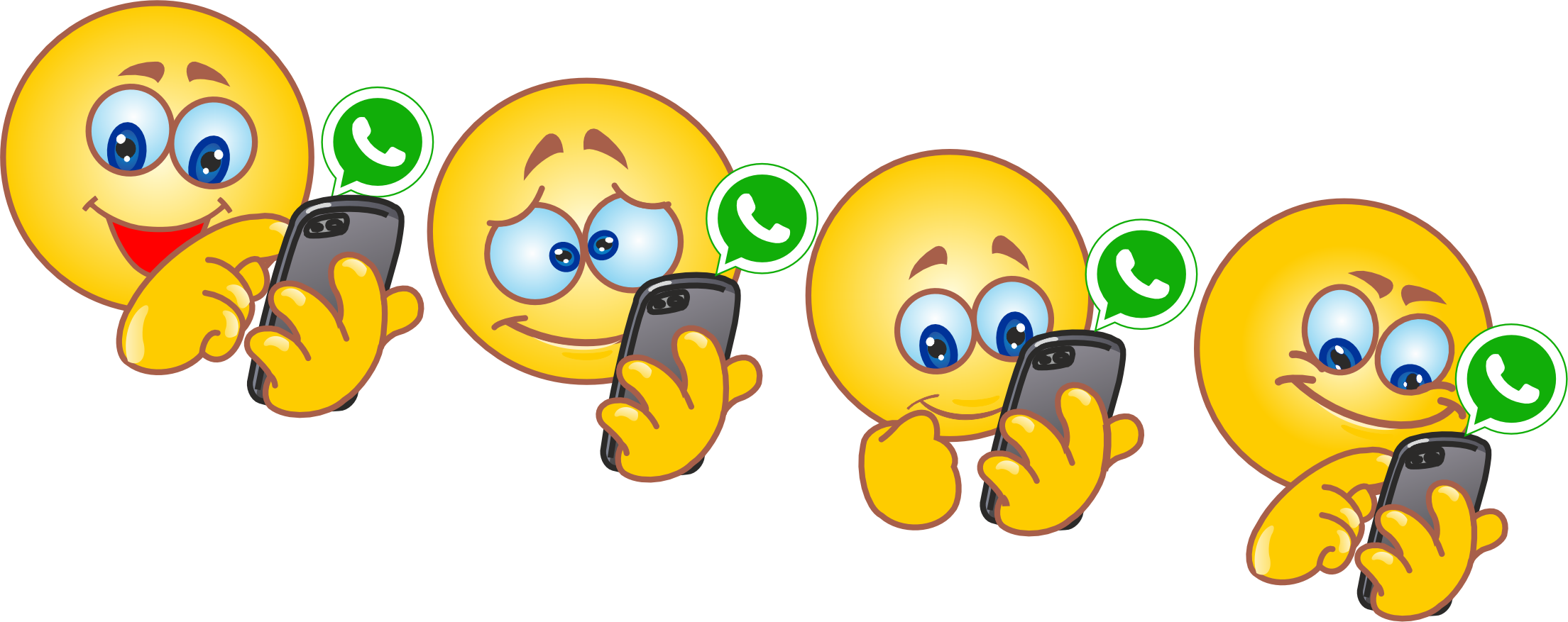 Four friends from a WhatsApp group