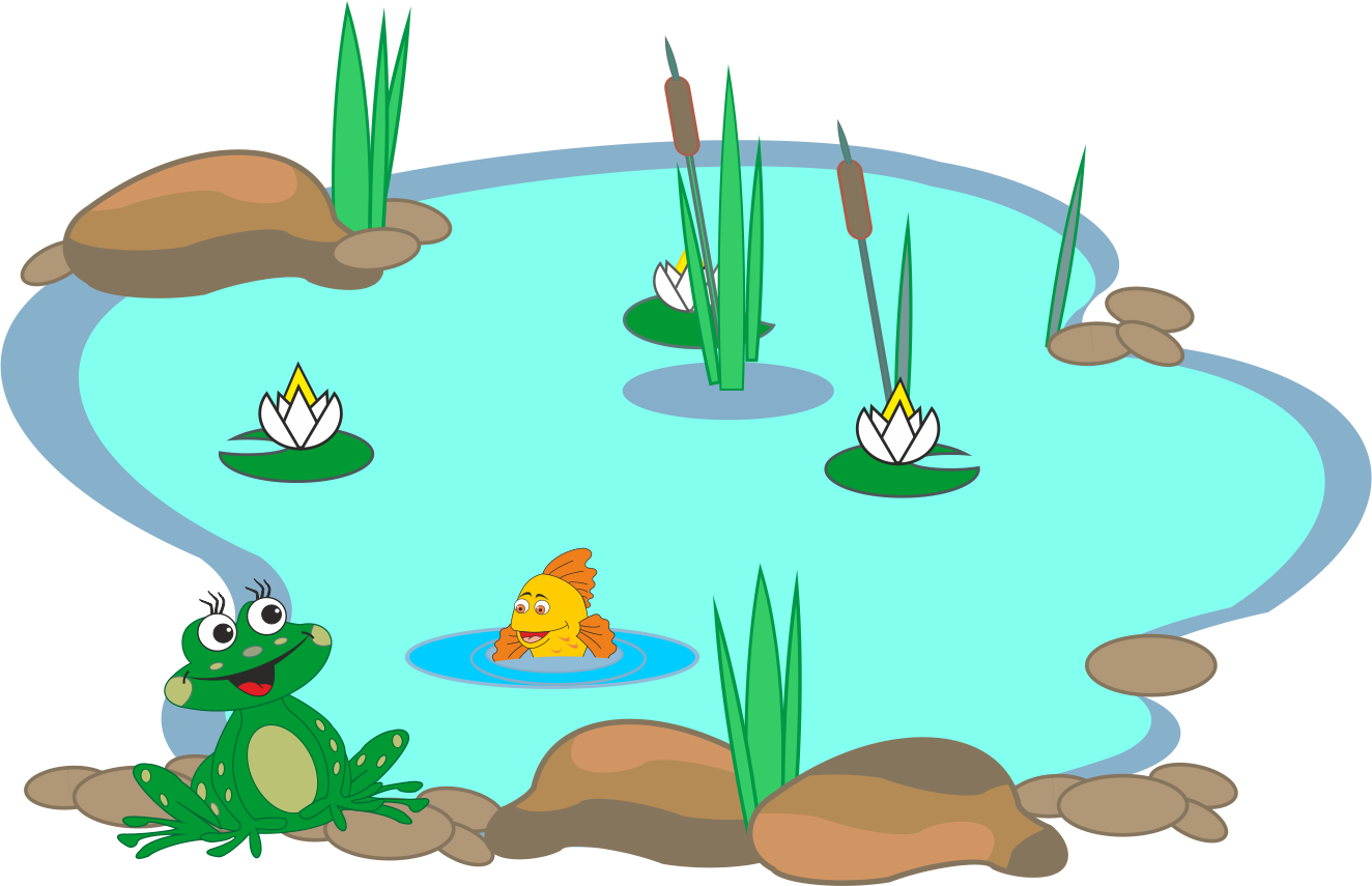 A fish lived happily in his small fishbowl.