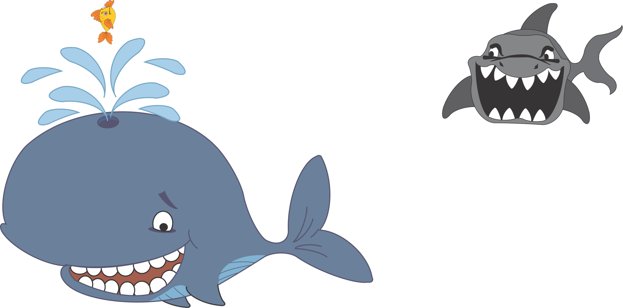 There, he saw a shark for the first time