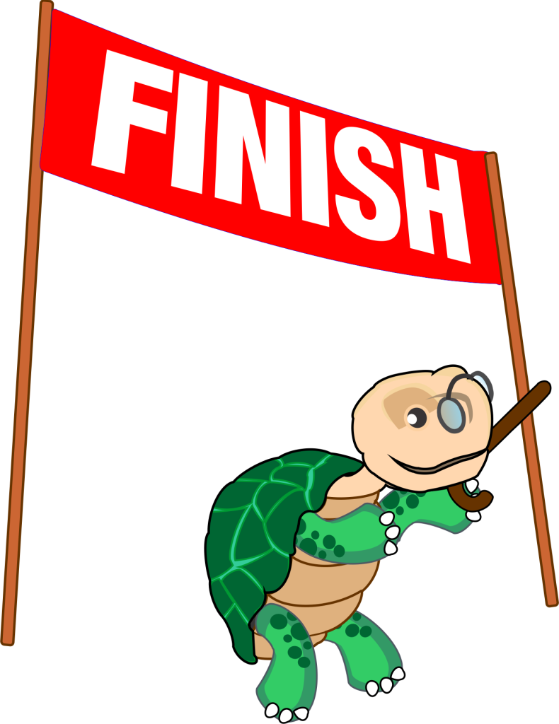 Slow but steady wins the race!
