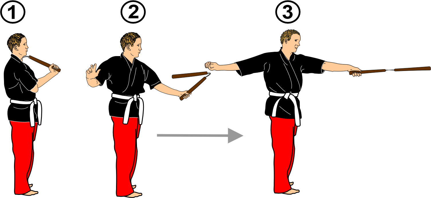 Frappe piquée – Shoulder Guard Technique | Nunchaku Basics