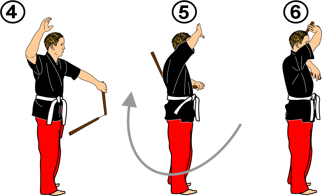 Vertical strike to the side