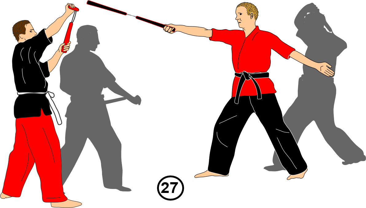 Attack forcing opponent to retreat