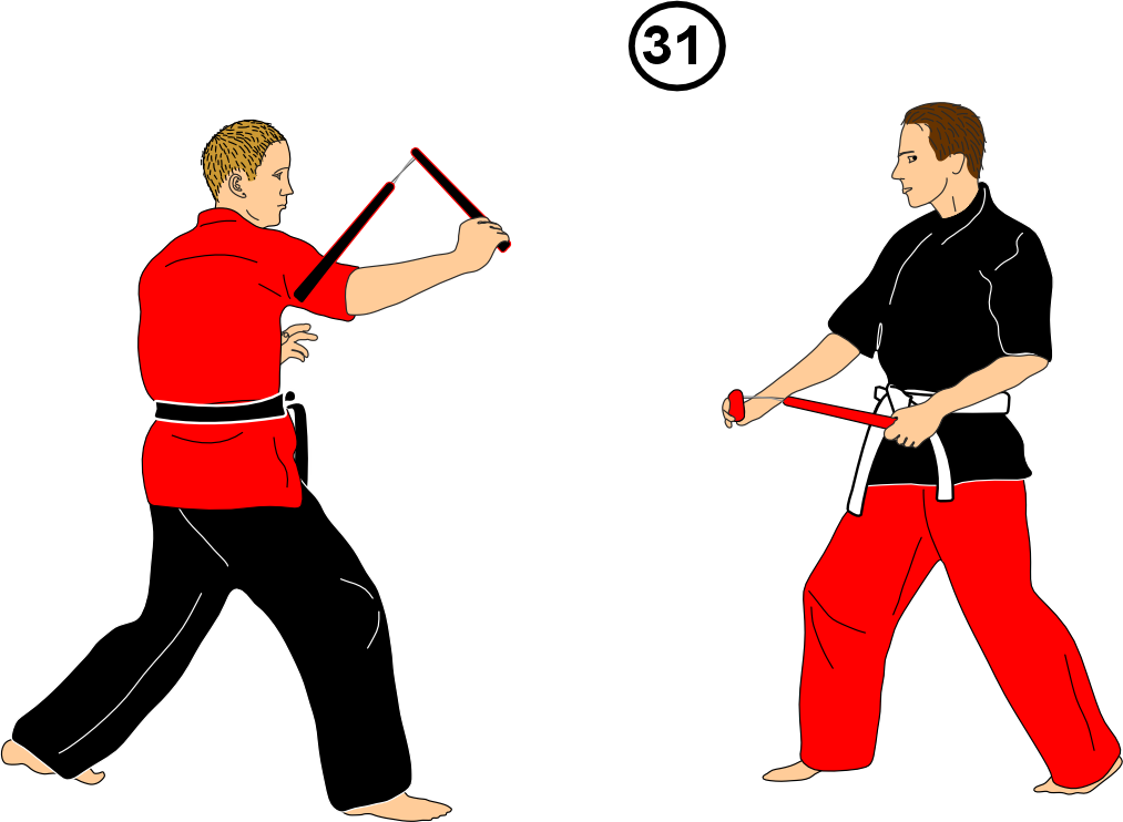 Turning strike in partner training
