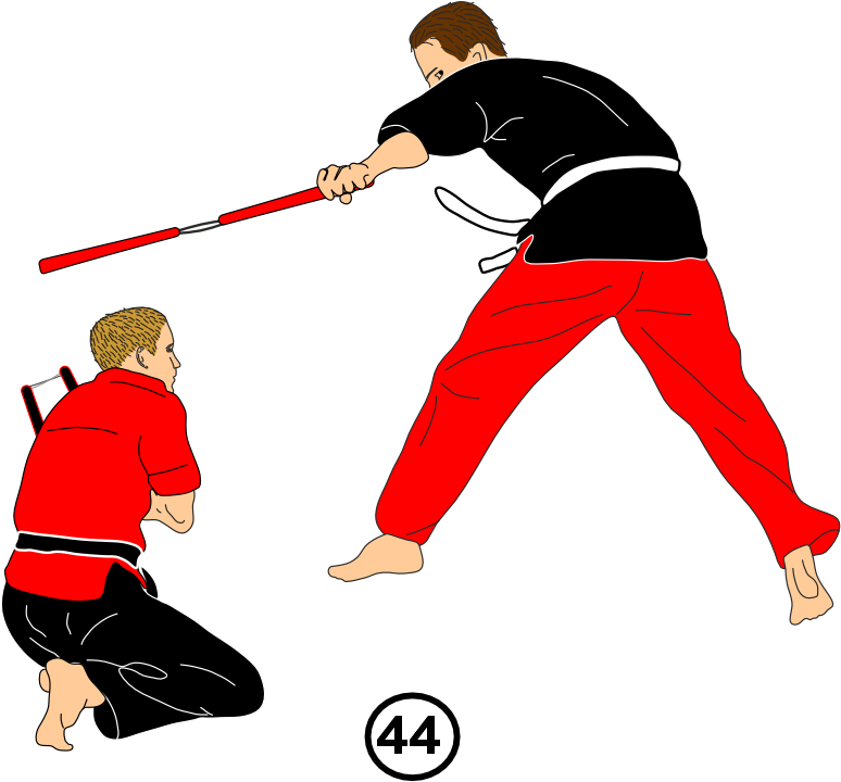 Evading turning jump strike