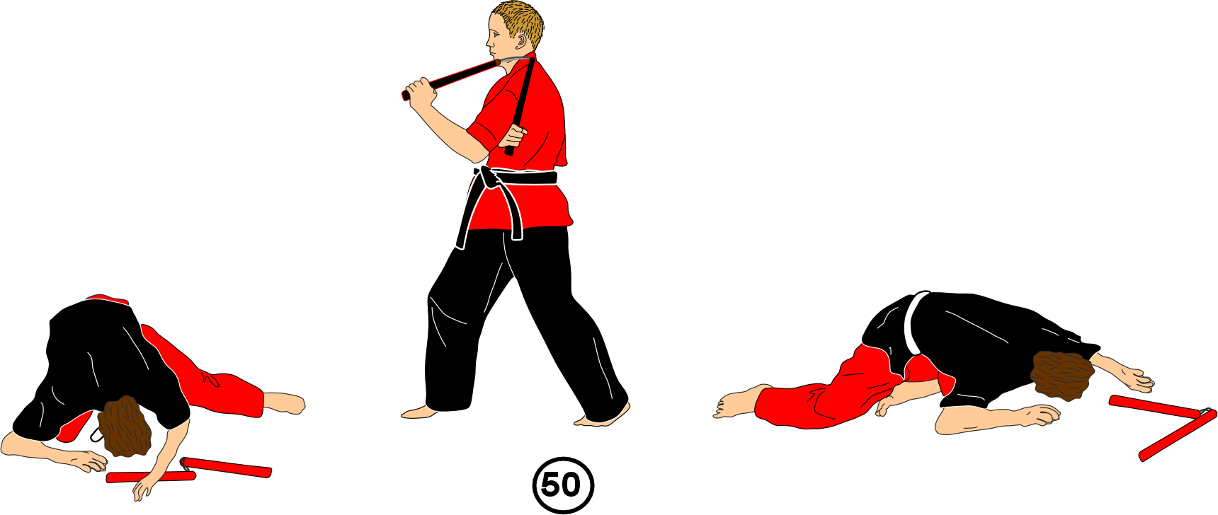 Strike against forward bent opponent