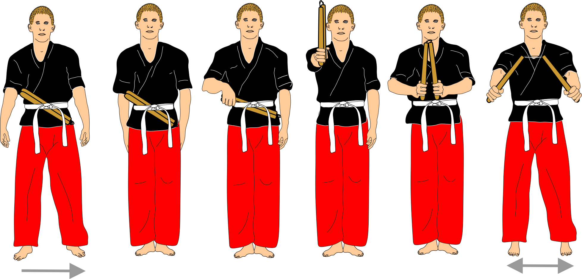 Salute and ready position at beginning of Kata Supérieur
