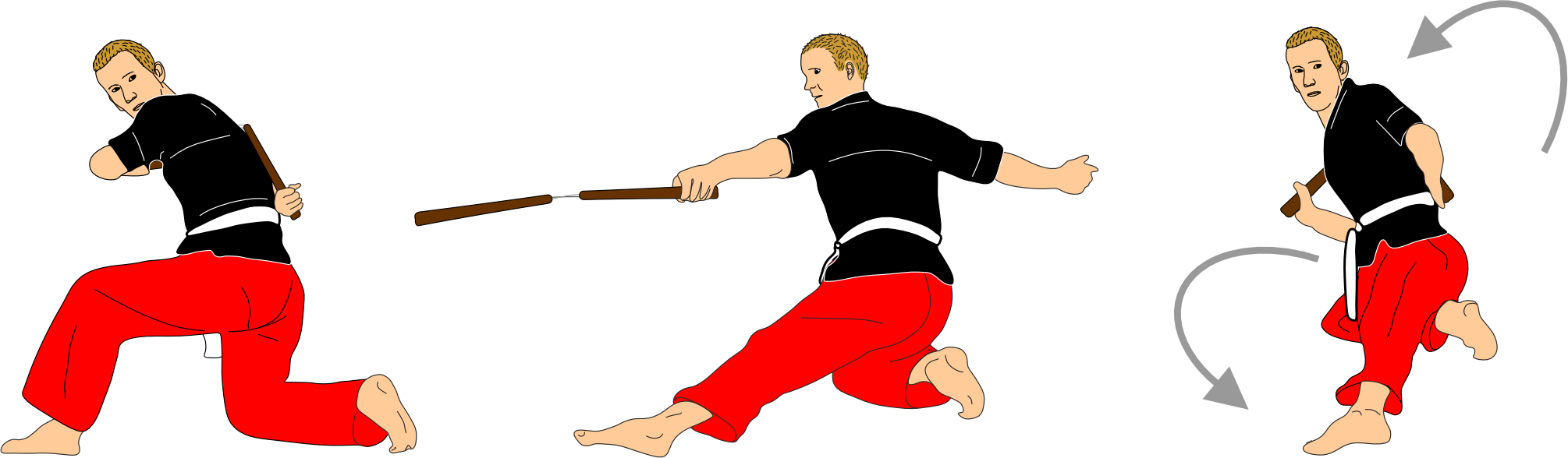 Low pivot evasion into lateral strike