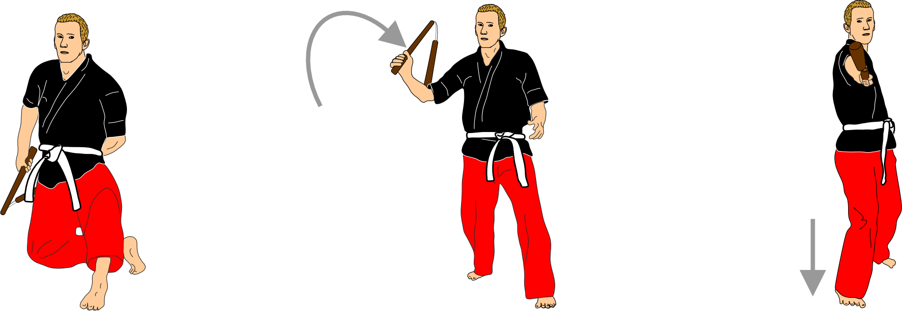 Rising strike with triceps guard and thrust