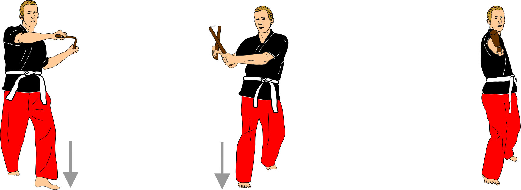 Front guard, disarm and lateral strike