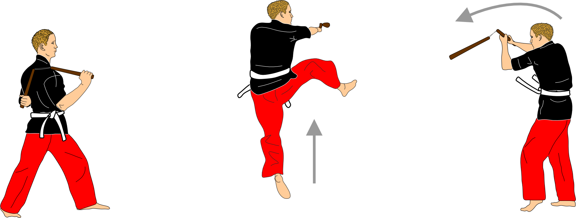Back guard with jump and hand change