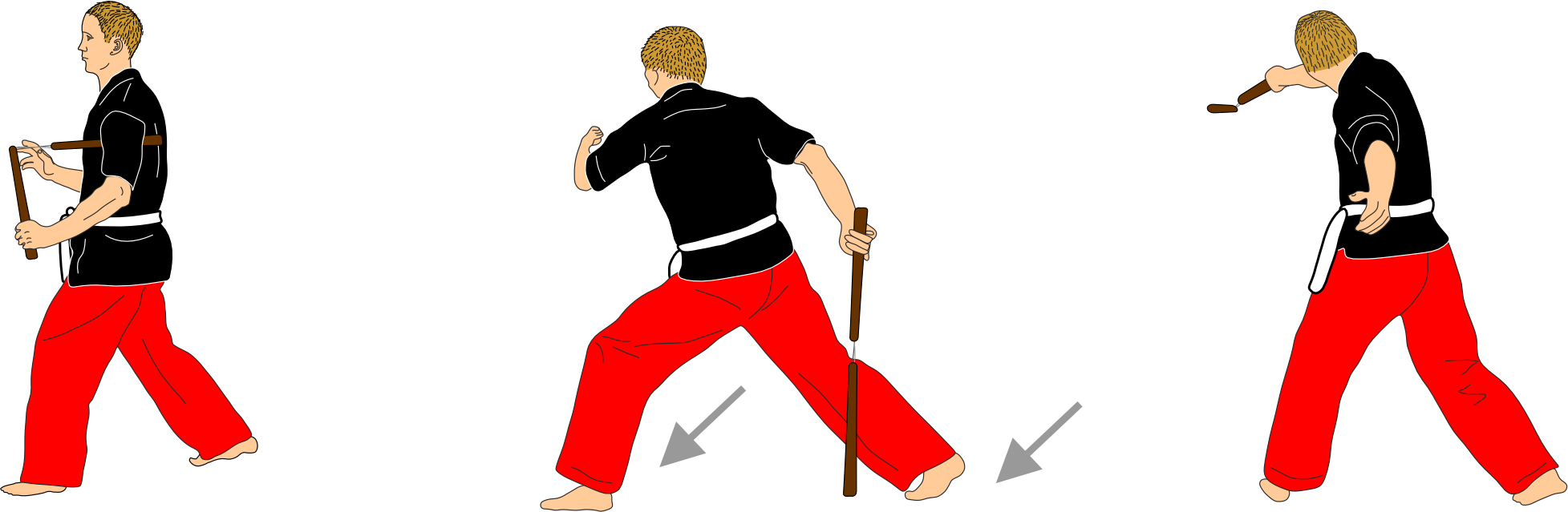 Armpit guard with evasion and counter strike