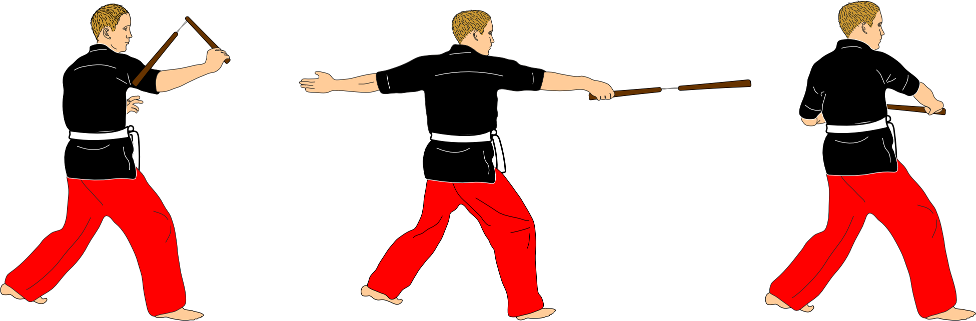 Triceps guard into lateral strike and front guard