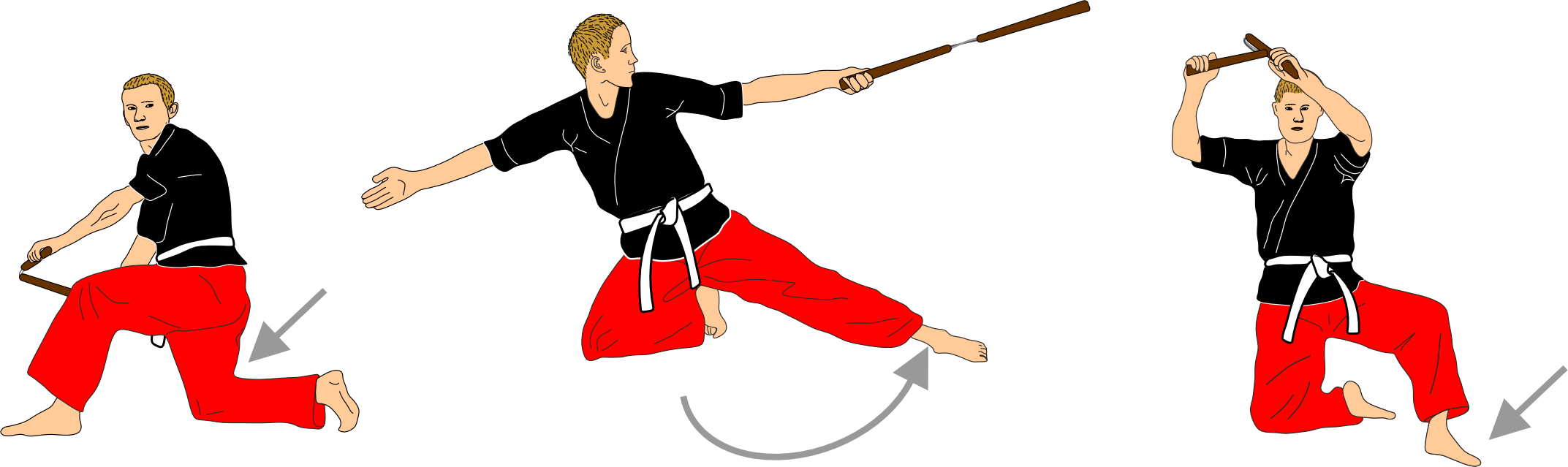 Low pivot into reverse lateral strike and preparation