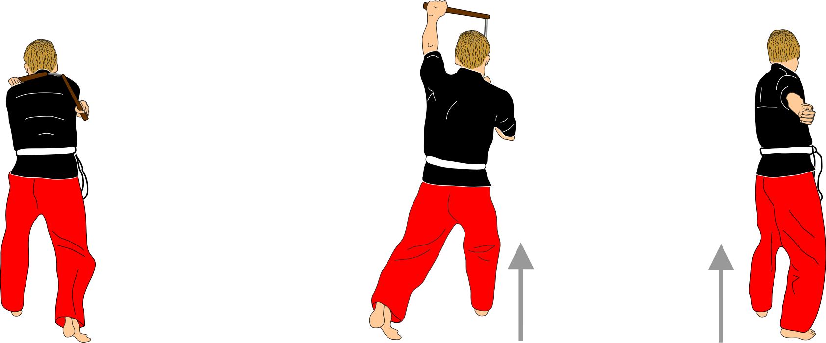 Cross guard with high block and lateral strike