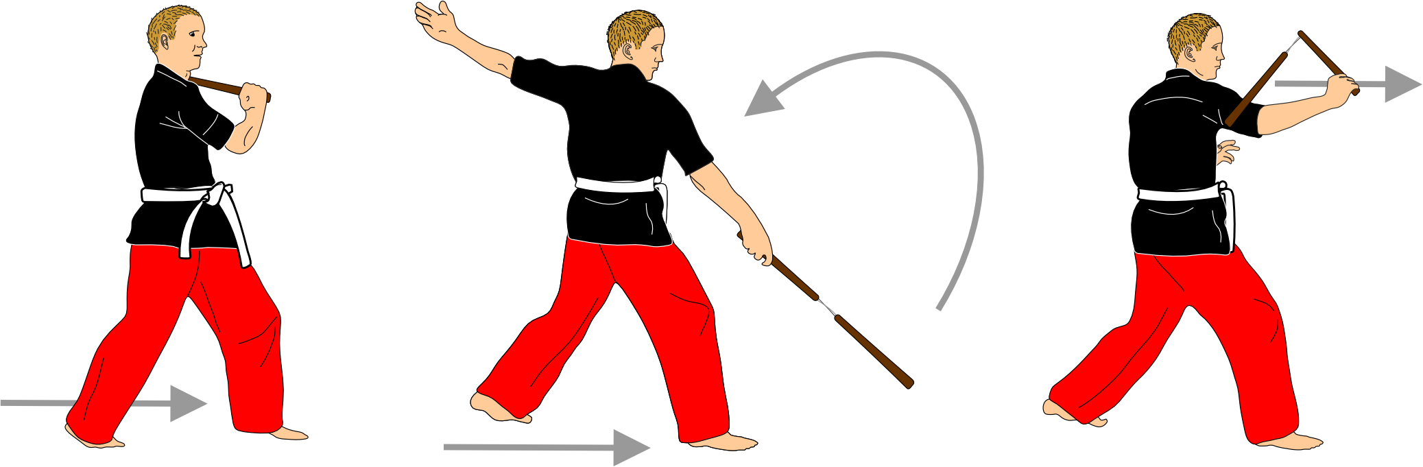 Triceps guard, high side guard and rising vertical strike