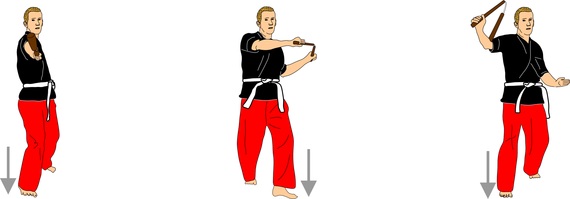 Piquée strike with front guard and triceps