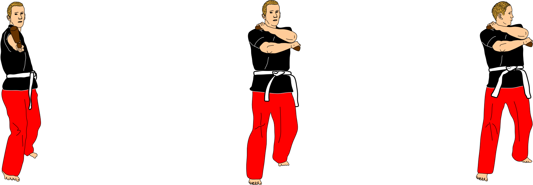 Lateral strike, cross guard and pivot