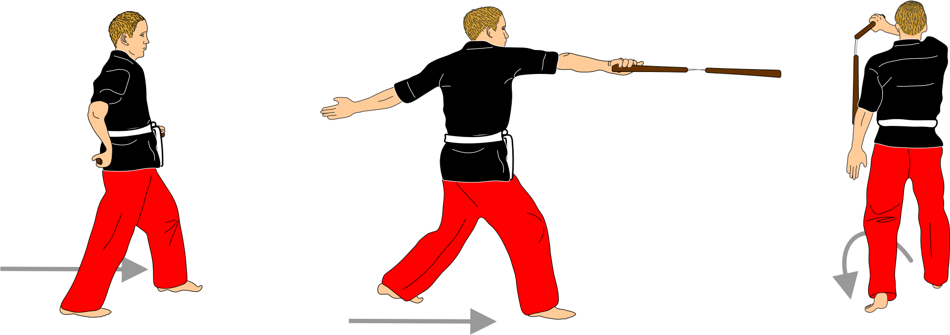 Back waist guard, lateral strike and triceps