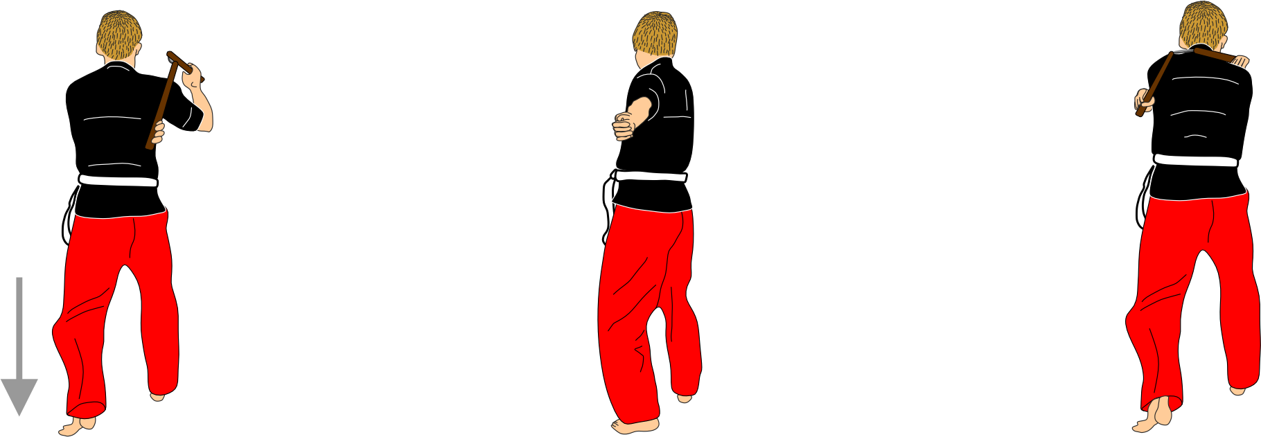 Shoulder guard, lateral strike and cross guard