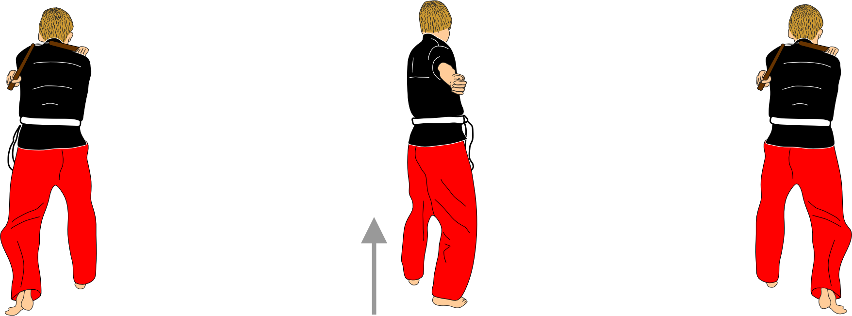 Cross guard, lateral strike and cross guard