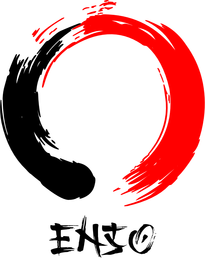 Red and black enso circle symbolizing unity, return and the foundation of the NC5 system.