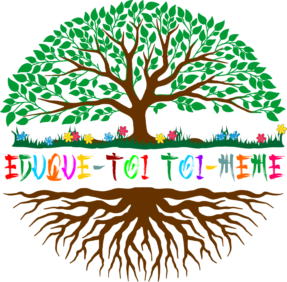 Arbre en couleurs vives avec des racines visibles représentant la croissance, la connaissance et l'apprentissage par l'expérience en NC5.