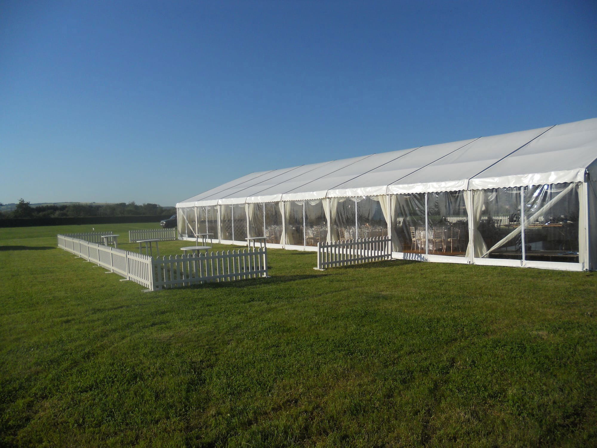 Framed marquee with panoramic windows